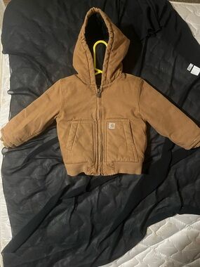 Carhartt Kids Brown Hooded Work Jacket size 2T